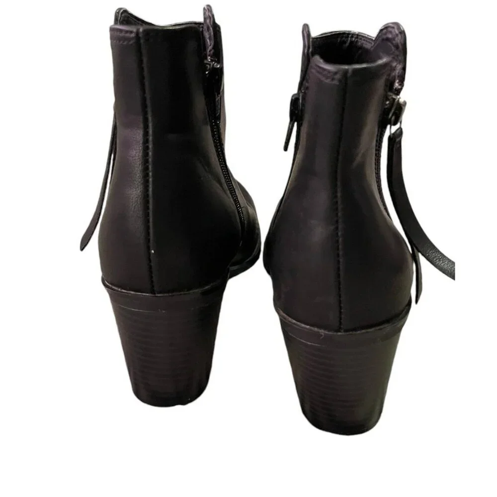 Ana Faux Leather Ankle Boots‎